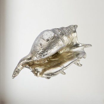 Cast Pewter Spider Conch Shell Ornament Cast Pewter Spider Conch Shell Ornament