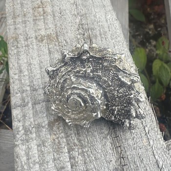 Cast Pewter Spikey Shell Ornament