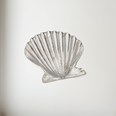 Cast Pewter Baby Scallop Shell Ornament Cast Pewter Baby Scallop Shell Ornament