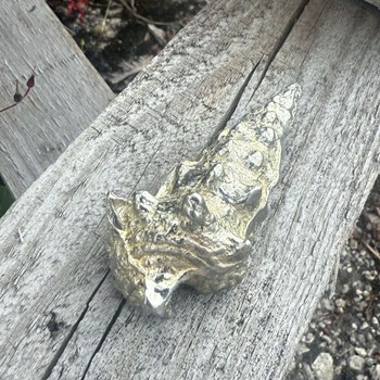 Cast Pewter Large Ceritch Shell Ornament Cast Pewter Large Ceritch Shell Ornament