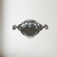 Birthstone Pewter Quaich July With Ruby Stones Top View of the Birthstone pewter quaich July with Ruby stones