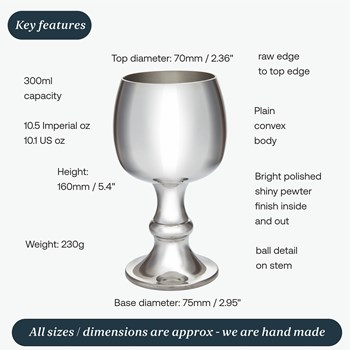 Tulip Pewter Goblet Tulip Pewter Goblet