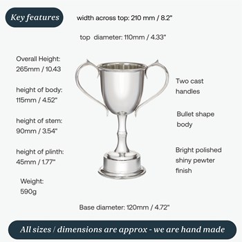 Large Pewter Bullet Trophy