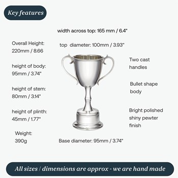 Medium Pewter Bullet Trophy Medium Pewter Bullet Trophy