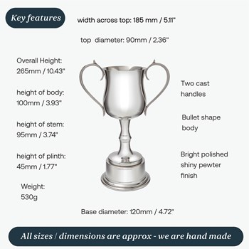 Large Georgian Pewter Trophy