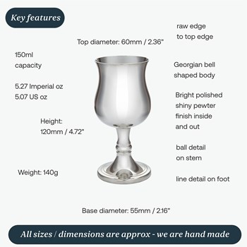 Small Georgian Pewter Goblet Small Georgian Pewter Goblet