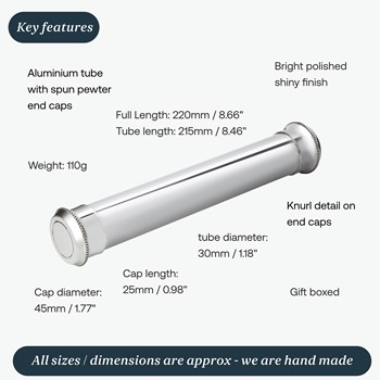 Aluminium And Pewter Certificate Tube Holder