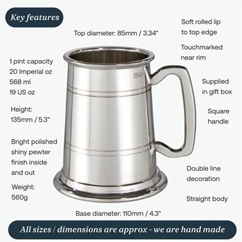 X Range Lined Suffolk Tankard X Range Lined Suffolk Tankard