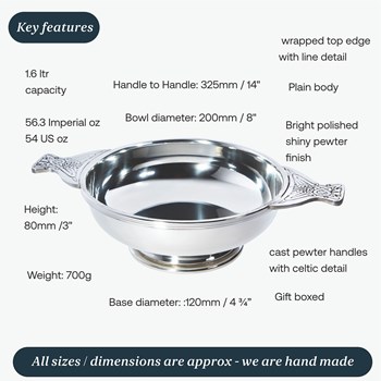 Eight Inch Pewter Quaich Eight Inch Pewter Quaich