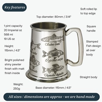 Fish One Pint Pewter Tankard Fish One Pint Pewter Tankard