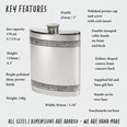 6oz Horizontal Celtic Bands Pewter Kidney Hip Flask 6oz Horizontal Celtic Bands Pewter Kidney Hip Flask