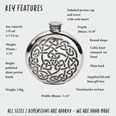 6oz Round Pewter Celtic Knot Flask 6oz Round Pewter Celtic Knot Flask