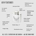 1oz Butterfly Pewter Purse Flask