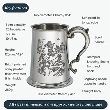 Shooting Scene One Pint Pewter Tankard Shooting Scene One Pint Pewter Tankard