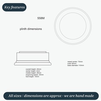 Medium Pewter Claret Jug Plinth