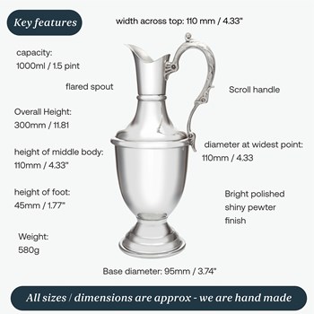 Large Pewter Claret Jug Large Pewter Claret Jug