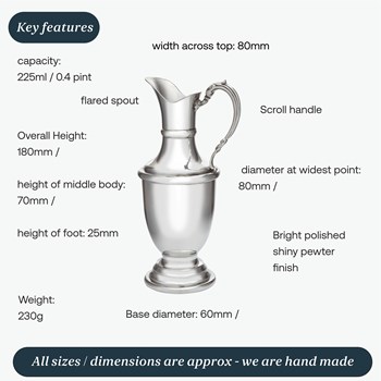 Small Pewter Claret Jug