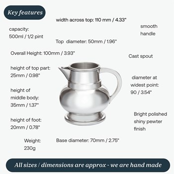 Small Pewter Water Jug Beer Pitcher Small Pewter Water Jug Beer Pitcher