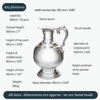 Pewter Grecian Wine Jug