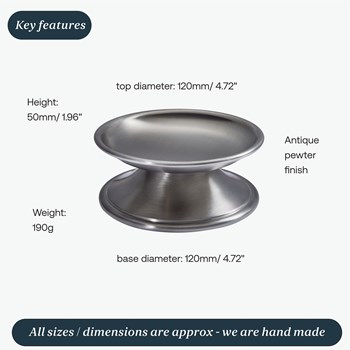 Medieval Antique Finish Pewter Candle Holder Medieval Antique Finish Pewter Candle Holder