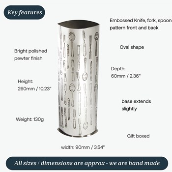 Knife Fork Spoon pewter Vase Knife Fork Spoon pewter Vase