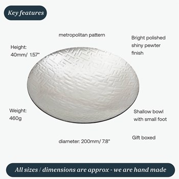 Metropolitan Pewter Bowl Metropolitan Pewter Bowl