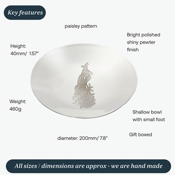 Paisley Pewter Bowl Paisley Pewter Bowl