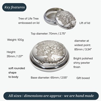 Tree Of Life Tree Pewter Trinket Box Tree Of Life Tree Pewter Trinket Box