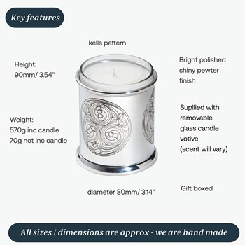 Kells Pewter Candle Votive Kells Pewter Candle Votive
