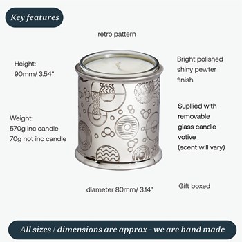 Retro Pewter Candle Votive Retro Pewter Candle Votive