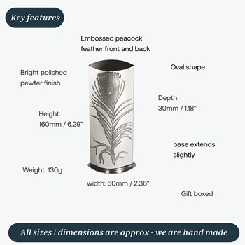 Peacock Pewter Budvase Peacock Pewter Budvase