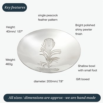 Peacock Pewter  Bowl
