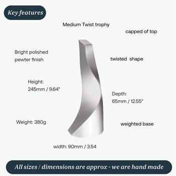 Medium twist Trophy By Catherine Tutt Medium twist Trophy By Catherine Tutt