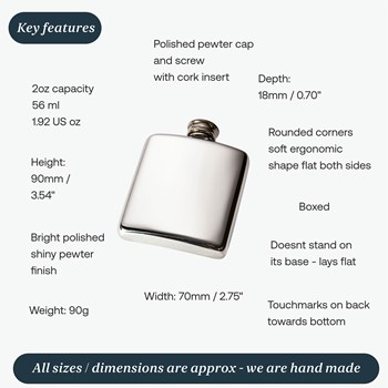 2oz Plain Pocket Flask 2oz Plain Pocket Flask