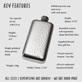 3oz Hammered Pewter Pocket Flask 3oz Hammered Pewter Pocket Flask