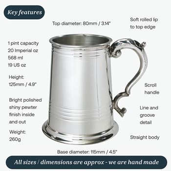 Worcester One Pint Pewter Tankard Worcester One Pint Pewter Tankard
