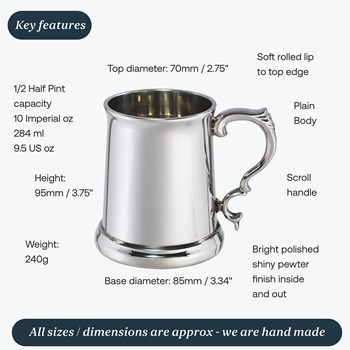 Half Pint Vanguard Pewter Tankard