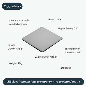 Square Stainless Steel Coaster