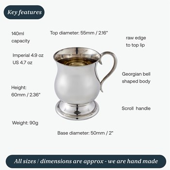 Small Baby Georgian Pewter Baby Mug Small Baby Georgian Pewter Baby Mug