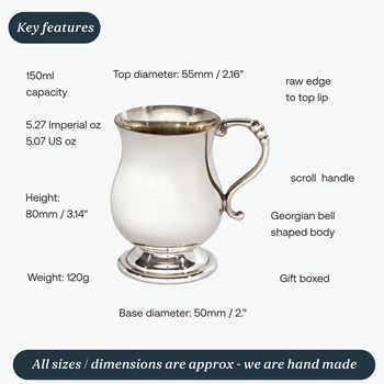 Baby Georgian Pewter Mug Baby Georgian Pewter Mug