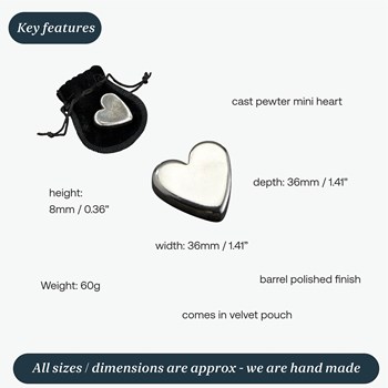 Small Cast Pewter Heart