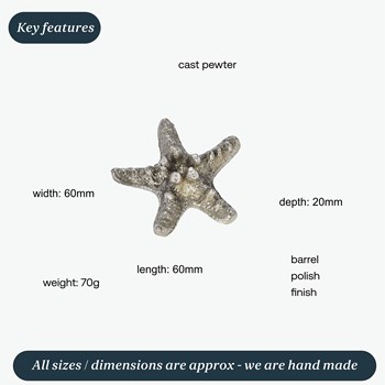 Cast Pewter Starfish Ornament