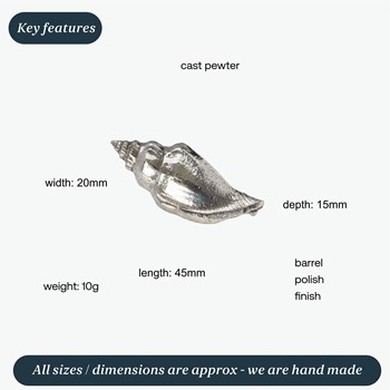 Cast Medium Sea Snail Ornament Cast Medium Sea Snail Ornament