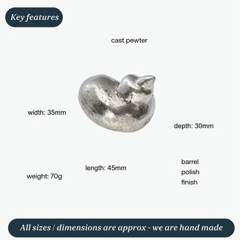 Cast Pewter Large Spiral Shell Ornament