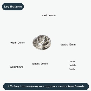 Cast Pewter Periwinkle Ornament