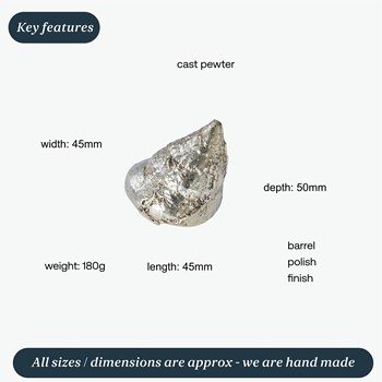 Cast Pewter Top Shell Ornament Cast Pewter Top Shell Ornament