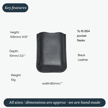 Black Leather Pouch To Fit 3oz Pocket Flasks Black Leather Pouch To Fit 3oz Pocket Flasks