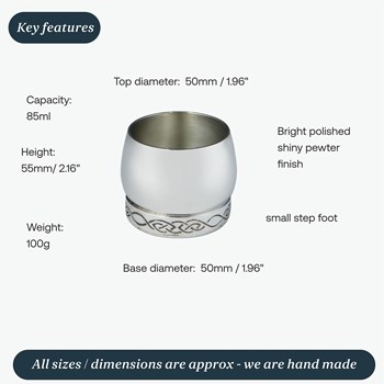 Pewter Celtic Whisky Tot Pewter Celtic Whisky Tot