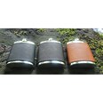 6oz Bourneville Leather Captive Top Pewter Flask 6oz Bourneville Leather Captive Top Pewter Flask
