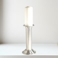 Large Pillar Antique Finish Pewter Candle Holder Candle Holder with Candle